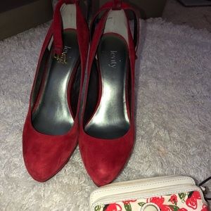 Levity Red Platform Heels